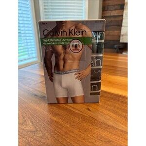 NEW Calvin Klein 3 Pack Boxer Briefs Green Gray Black Size XL (40-42)